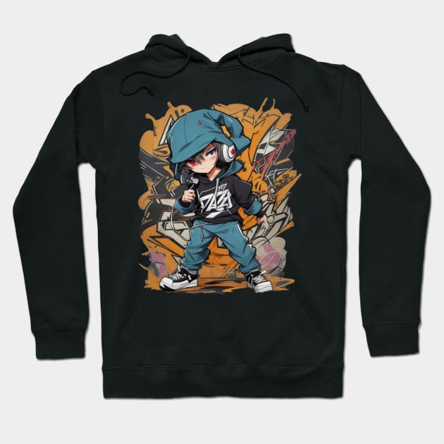 musical anime boy Hoodie by AOAOCreation